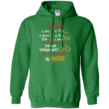 I Have A Diary, A Tiara, A Special Cup, A Pet I Adore And An Obsession Of A Famous Young Boy Harry Potter Fan T-shirtG185 Gildan Pullover Hoodie 8 oz.