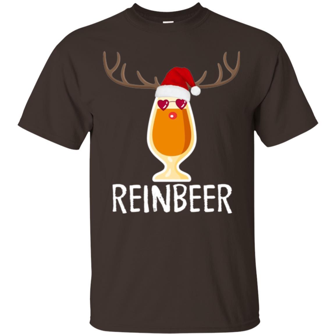 Beer Lover T-shirt Reinbeer Mery Christmas Dark Chocolate
