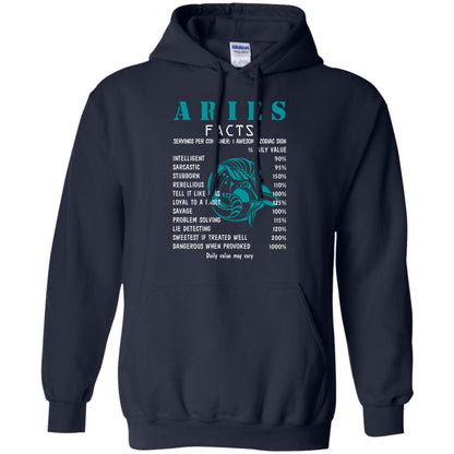 Aries Facts 1 Awesome Zodiac Sign Gift Shirt For Aries Horoscope Navy