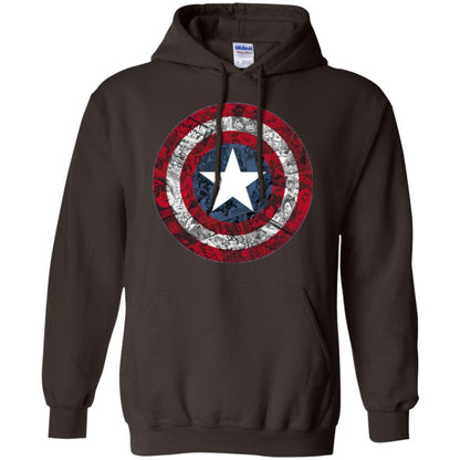 Film T-shirt Captain America Avengers Shield Comic Graphic Dark Chocolate