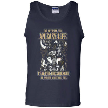 Do Not Pray For An Easy Life T-shirt Navy