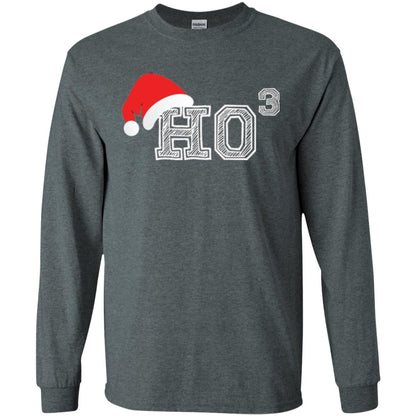 Christmas T Shirt Ho Ho Ho X 3 Third Power Dark Heather