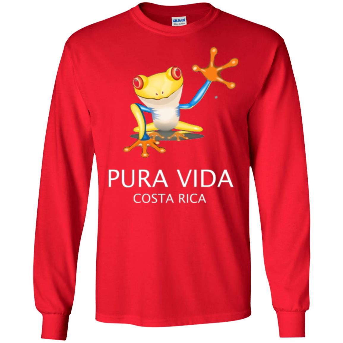 Tree Frog T-shirt Pura Vida Costa Rica T-shirt Red