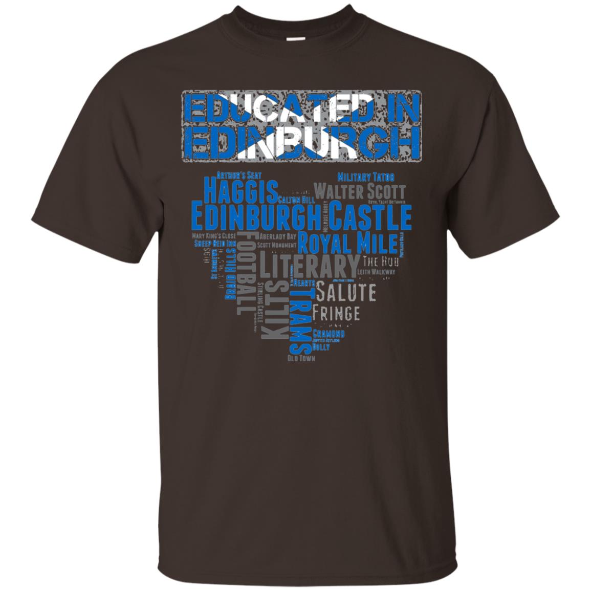Edinburgh T-shirt Educated In Edinburgh Dark Chocolate