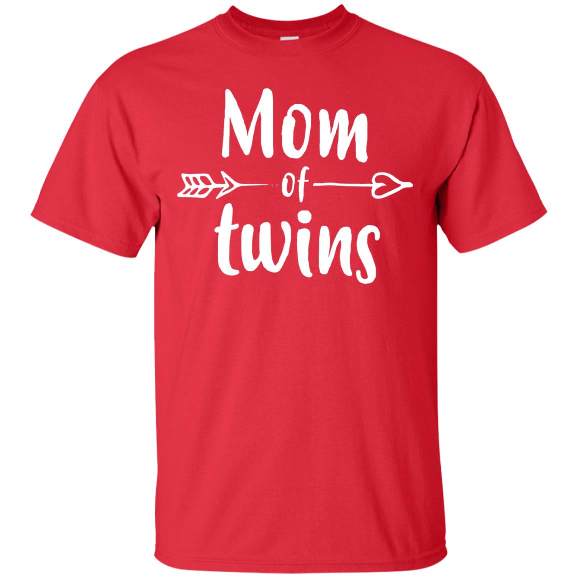 Mom Of Twins Mother's Day Mommy T-shirt Red