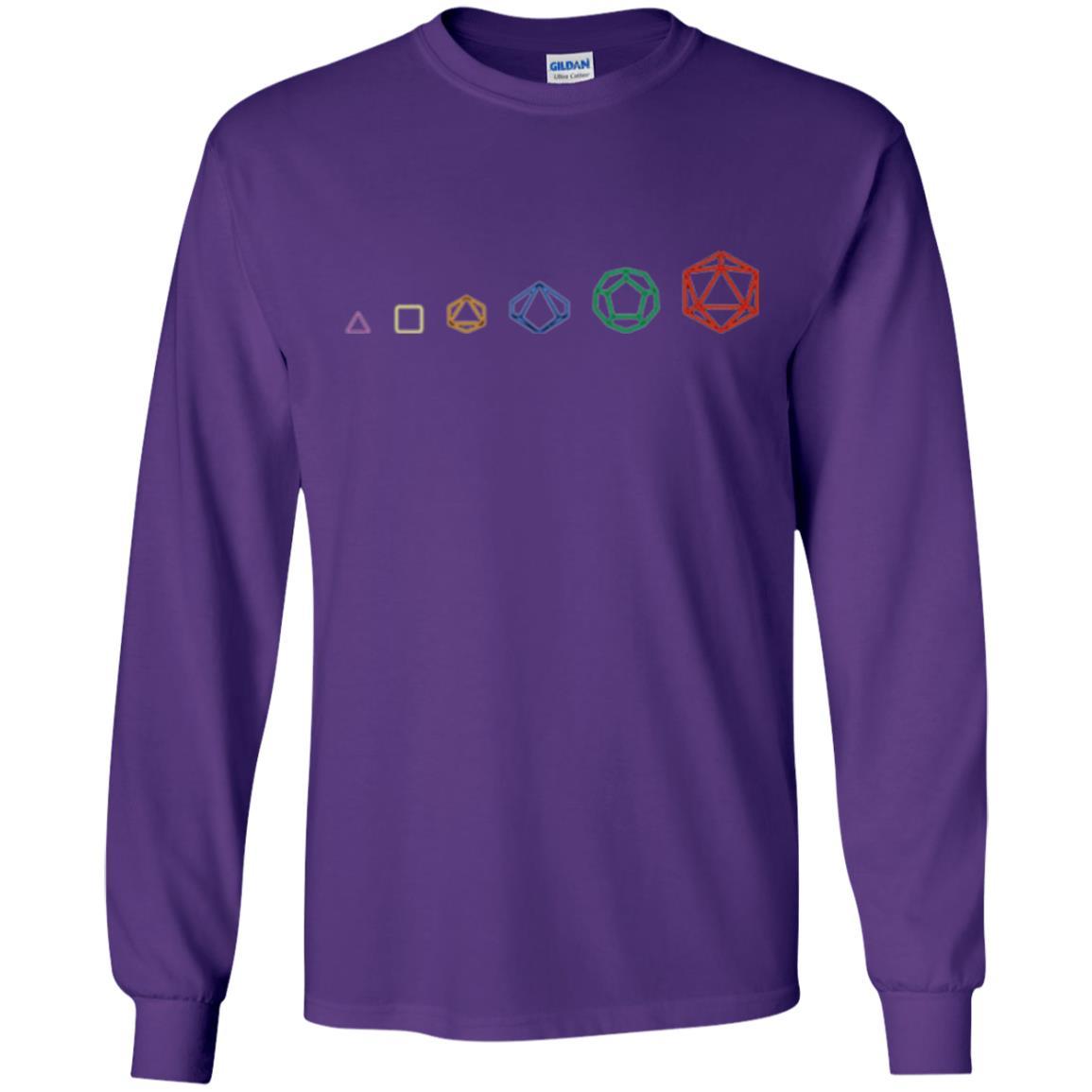 Gamer T-shirt D20 Dice Evolution Role T-shirt Purple