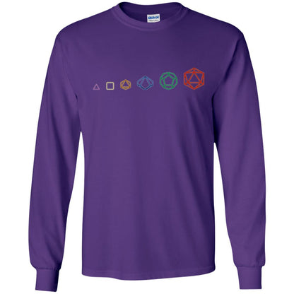 Gamer T-shirt D20 Dice Evolution Role T-shirt Purple