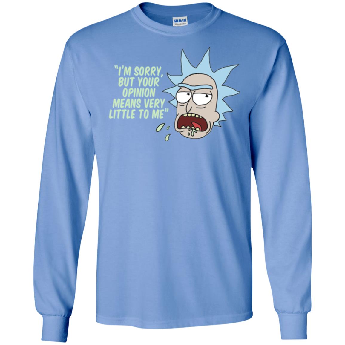 Rick And Morty T-shirt Your Opinion Means Very Little To Me Carolina Blue