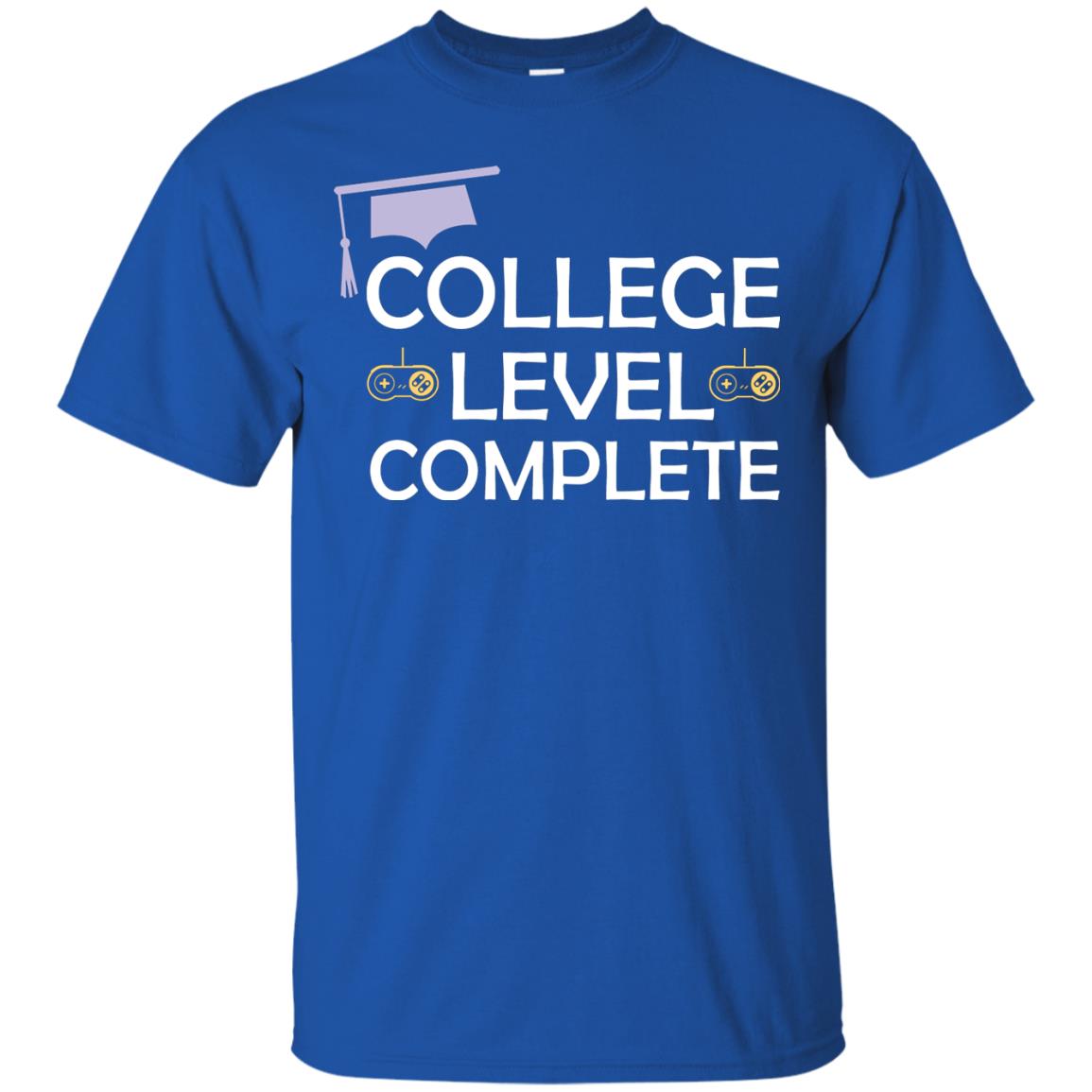 College Level Complete Funny College Graduation Shirt Royal