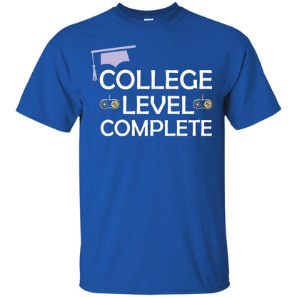 College Level Complete Funny College Graduation Shirt Royal