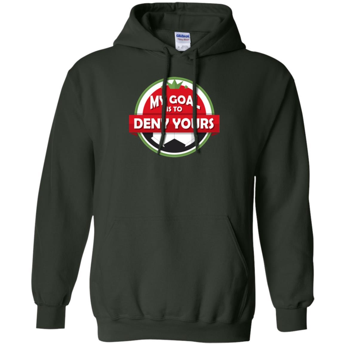 Soccer Christmas T-shirt My Goal Is To Deny Yours Forest Green