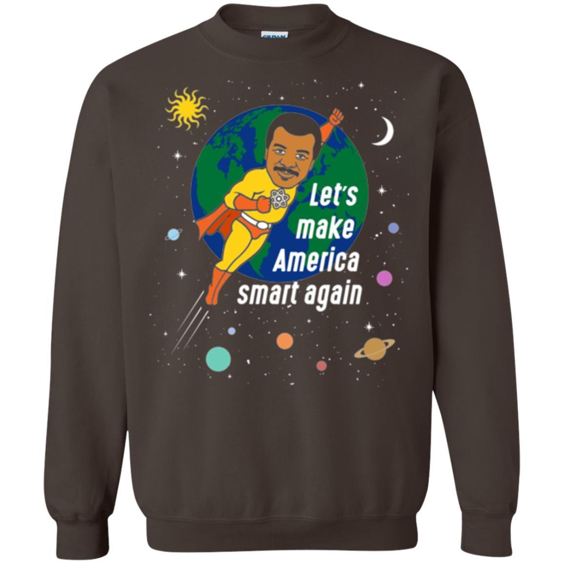 Astronomy T-shirt Let's Make America Smart Again Dark Chocolate