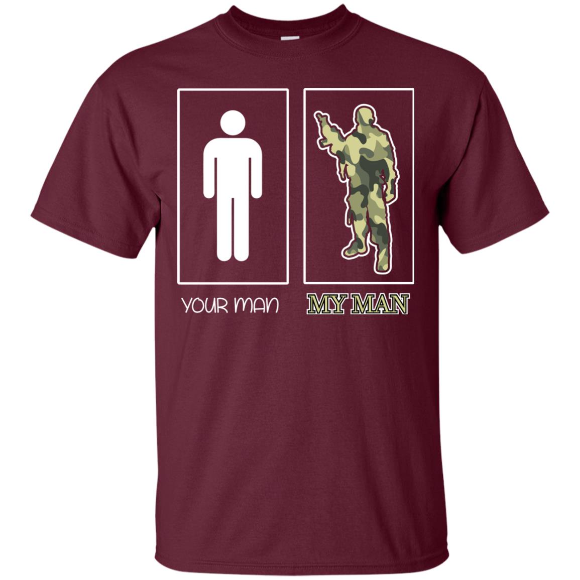Your Man My Man Military Shirt Maroon