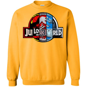 Jurassic World Movie Fan ShirtG180 Gildan Crewneck Pullover Sweatshirt 8 oz.