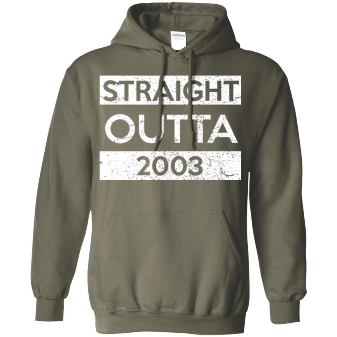 Brithday T-shirt Straight Outta 2003 Military Green