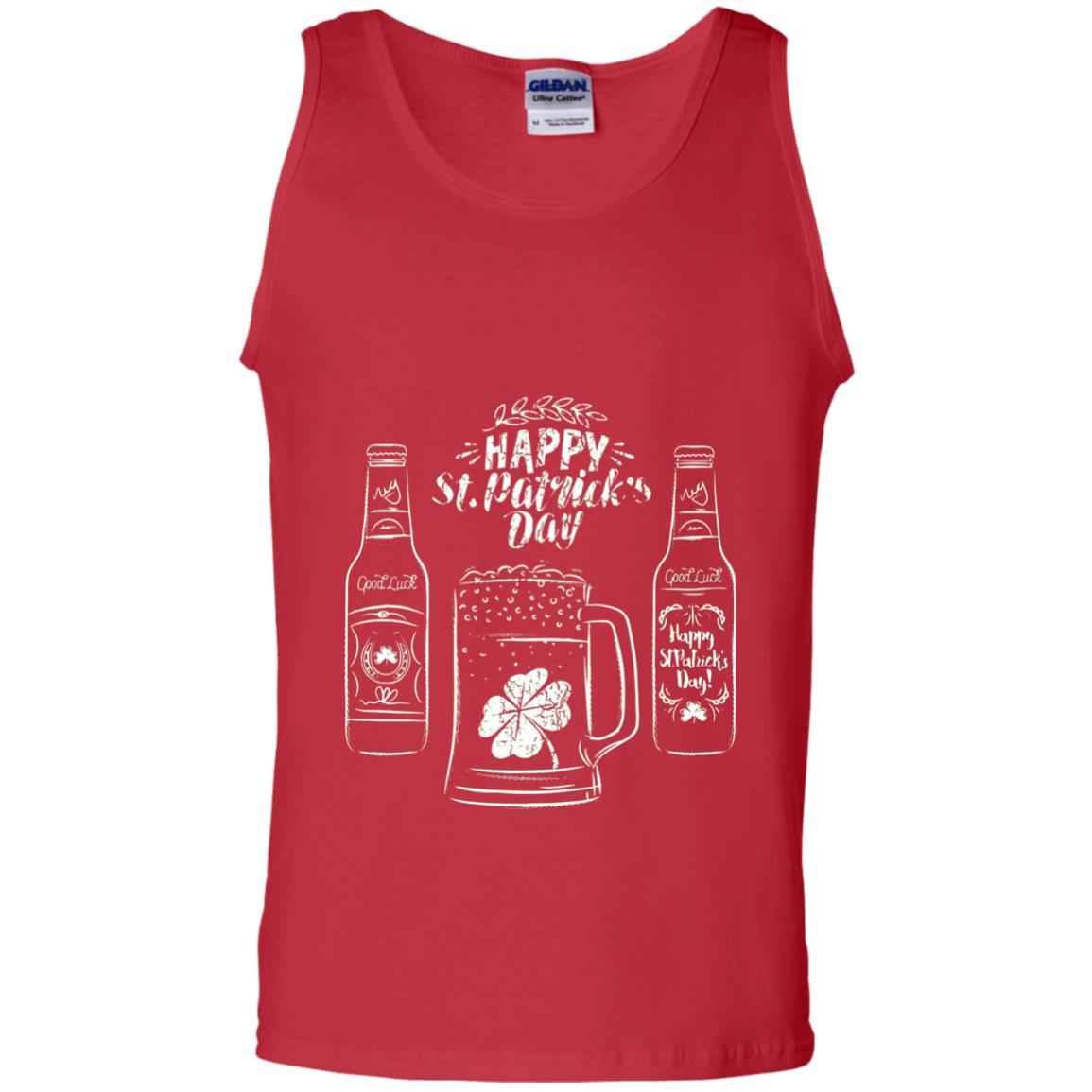 Happy St. Patrick_s Day Drinking Beer St Patrick_s Day T-shirt Red