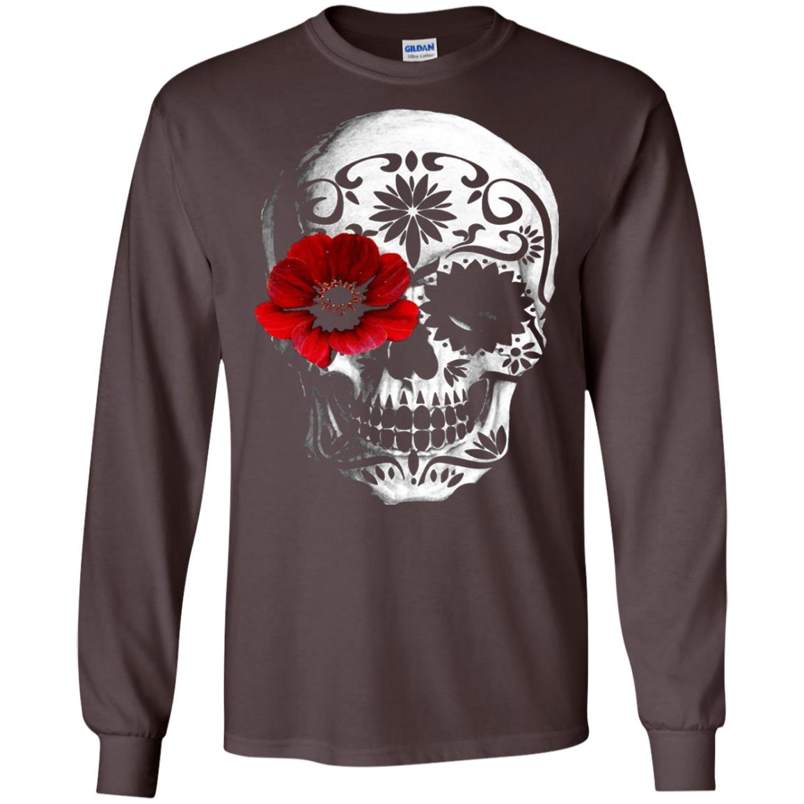 Day Of The Dead Sugar Skull Cinco De Mayo Shirt Dark Chocolate