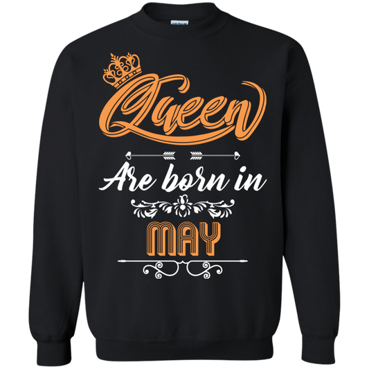 Brithday T-Shirt Queen Are Born In May Black
