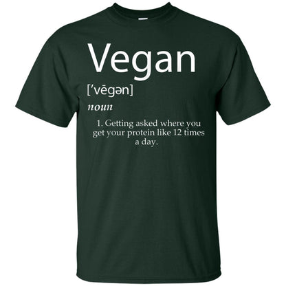 Vegan Definition Shirt Funny Veganism Protein Cookbook Forest