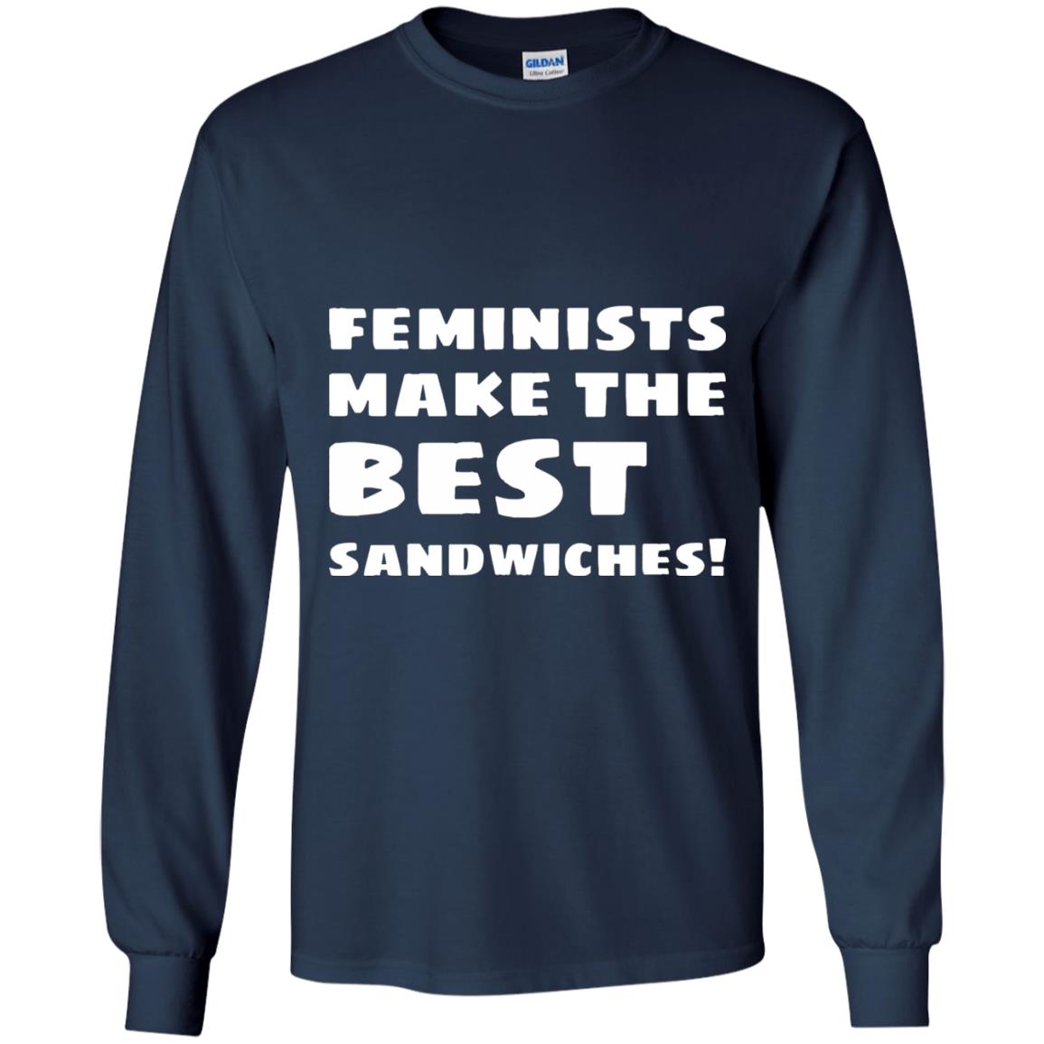 Feminists Make The Best Sandwiches Conversation T-shirt Navy