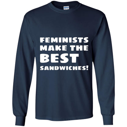 Feminists Make The Best Sandwiches Conversation T-shirt Navy