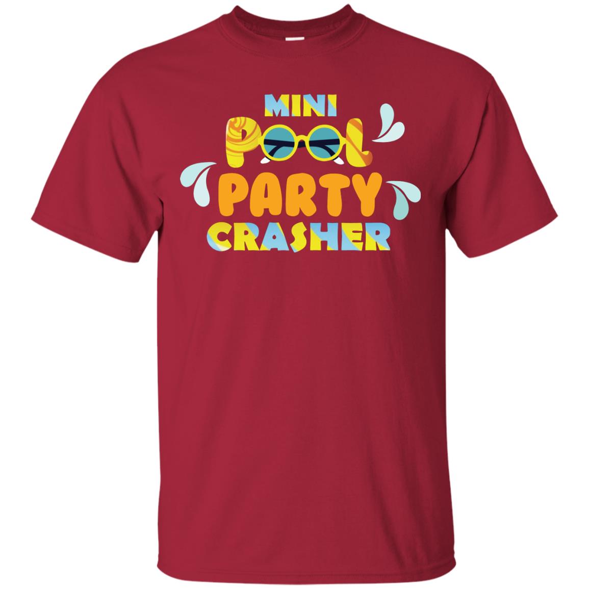 Mini Pool Party Crasher Summer Vacation T-shirt Cardinal