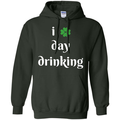 I Day Drinking Funny St Patricks Day T-shirt Forest Green