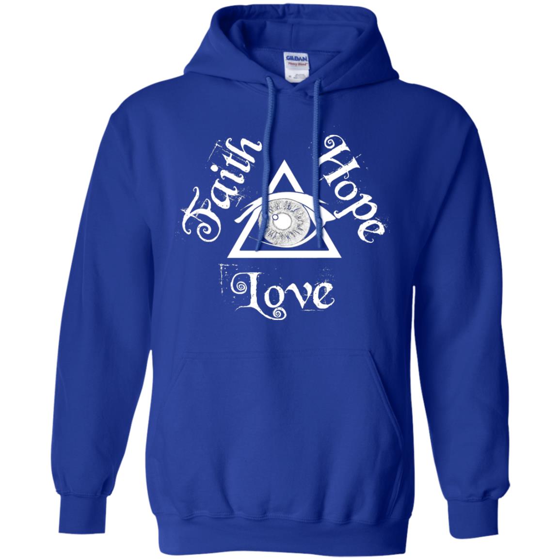 Faith Hope Love Eye Of Providence Esoteric Shirt Royal