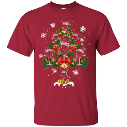 Wine X-mas Tree Drinking Lovers Idea Shirt Cardinal