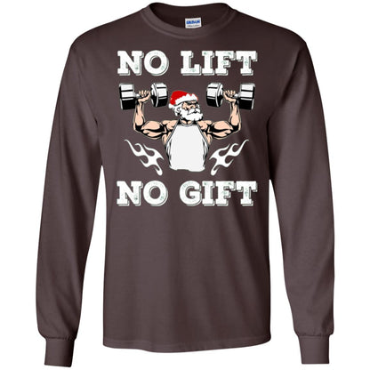 Christmas T-shirt No Lift No Gift Dark Chocolate
