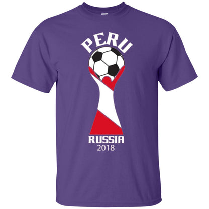 Football Lovers T-shirt Peru Russia 2108 Purple