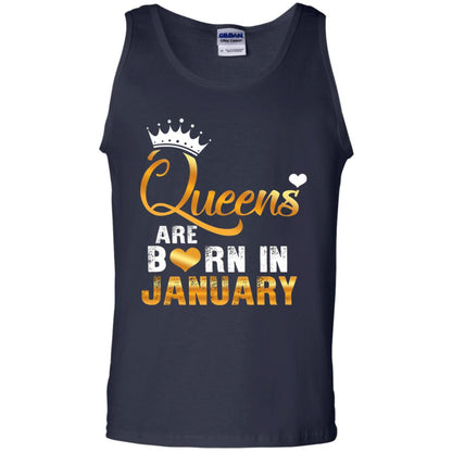 Birthday T-shirt Queens Are Born Iin January Navy
