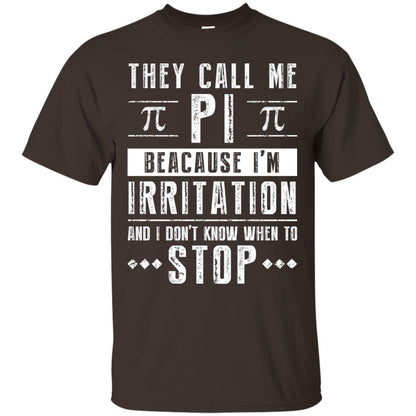 Happy Pi Day T-shirt I Dont Know When To Stop Dark Chocolate