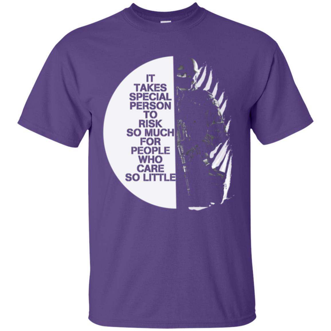 Military T-shirt It Takes Special Person To Risk So Much For People Purple