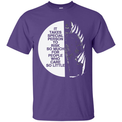 Military T-shirt It Takes Special Person To Risk So Much For People Purple