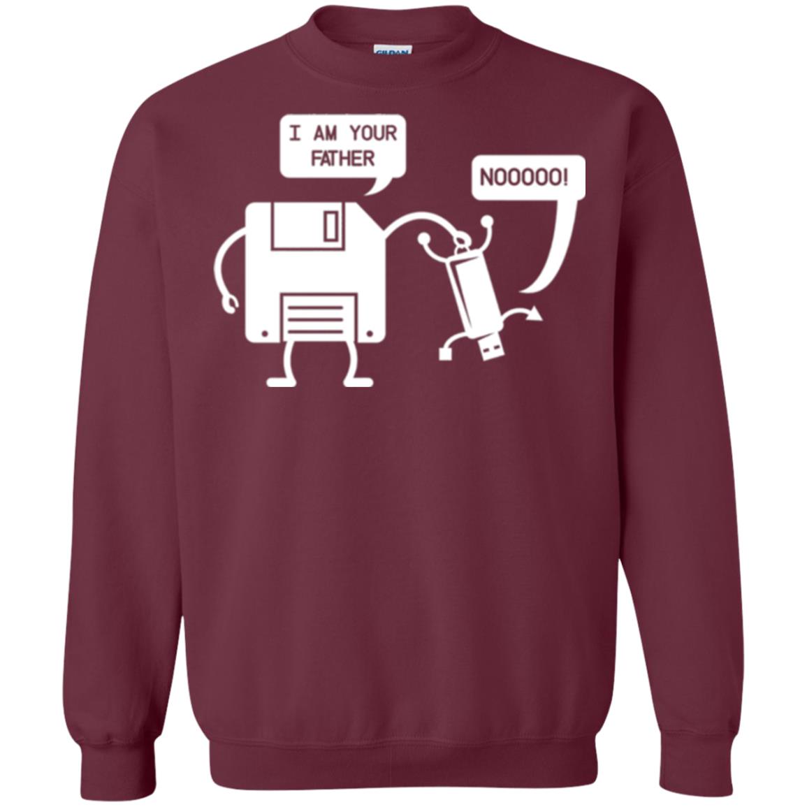 Usb Floppy Disk T-shirt I Am Your Father Maroon