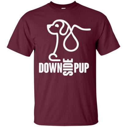 Dog Lover T-shirt Down Side Pup T-shirt Maroon