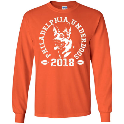 Dog Lover T-shirt Philadelphia Underdogs T-shirt Orange