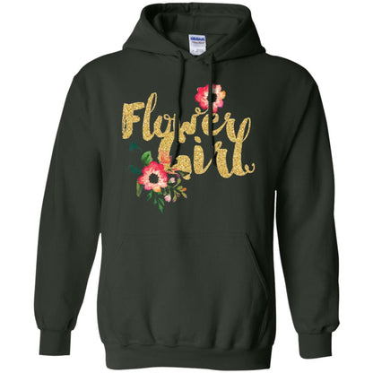 Flower Girl Bridesmaid Wedding Reception T-shirt Forest Green
