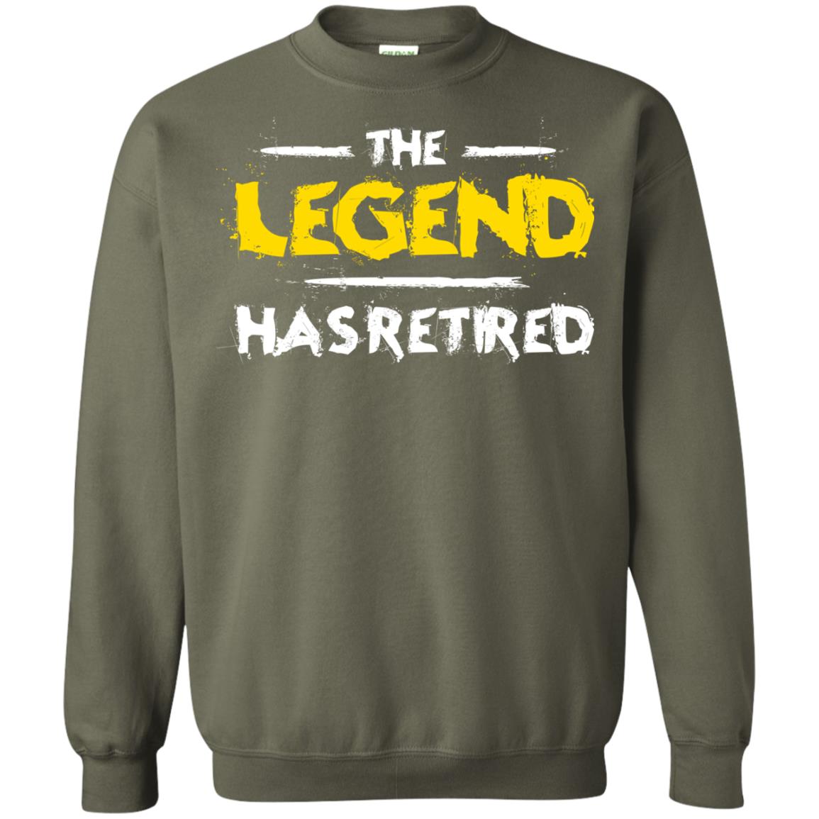 Retirement T-shirt The Legend Has Retired Military Green