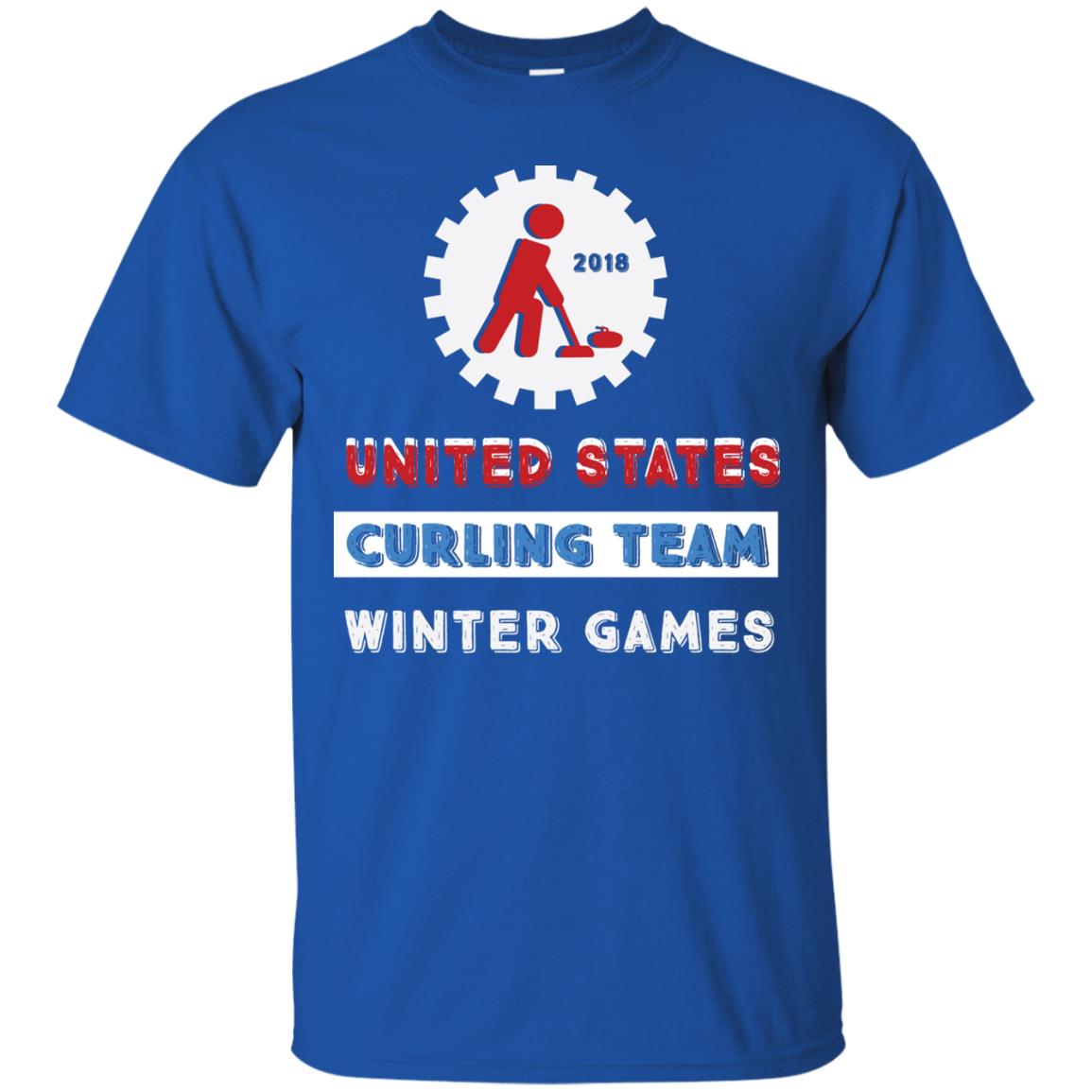 United States Curling Team Winter Games Curling Lover T-shirt Royal