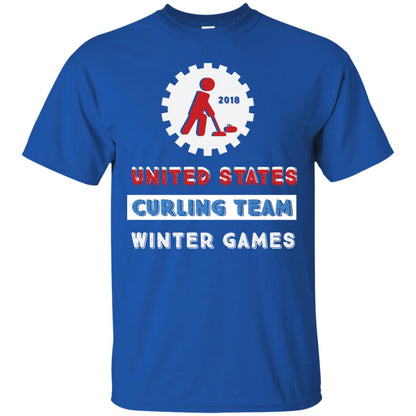 United States Curling Team Winter Games Curling Lover T-shirt Royal