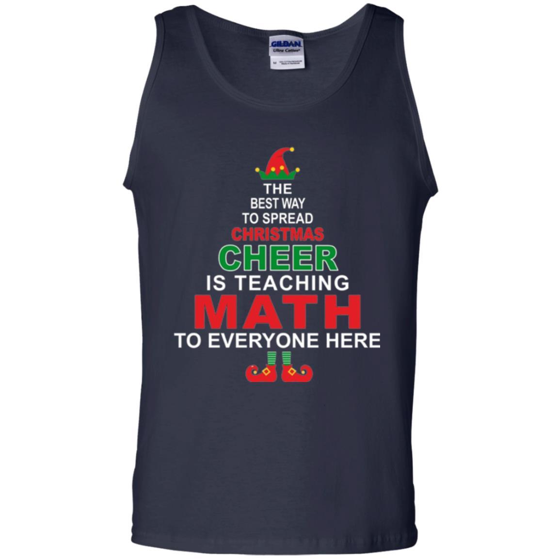 Elf Christmas T-shirt Math Teacher Christmas T-shirt Navy