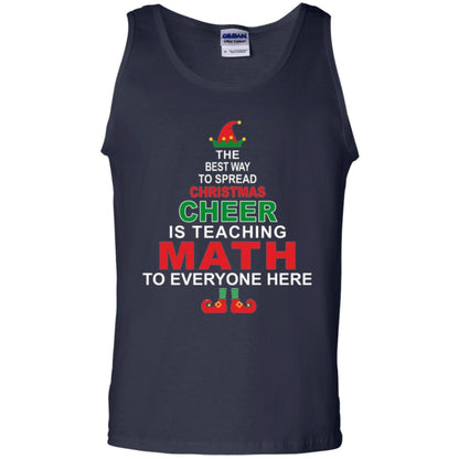 Elf Christmas T-shirt Math Teacher Christmas T-shirt Navy