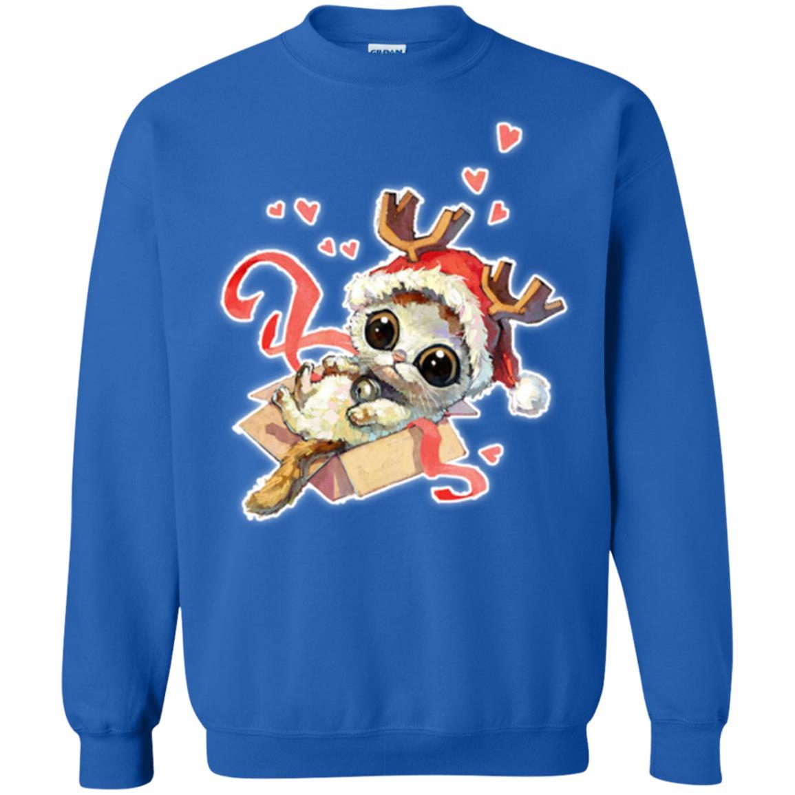 Cat Lover T-shirt Merry Christmas Royal