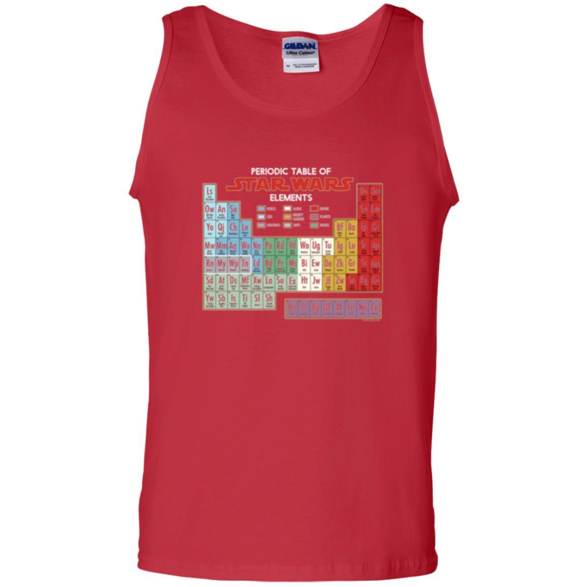Film T-shirt Star Wars Periodic Table Of Elements Graphic Red