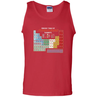 Film T-shirt Star Wars Periodic Table Of Elements Graphic Red