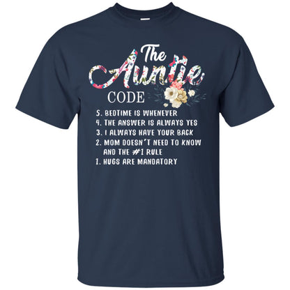 The Auntie Code Shirt For Womens Navy