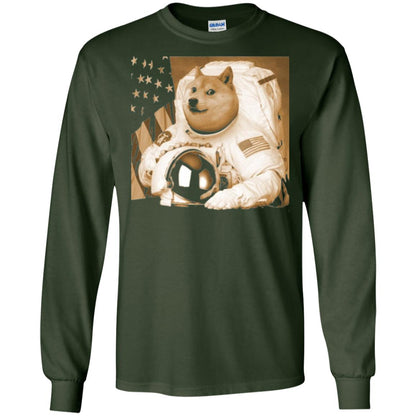 Astronomy T-shirt Dogecoin Moon Astronaut Crypto Forest Green