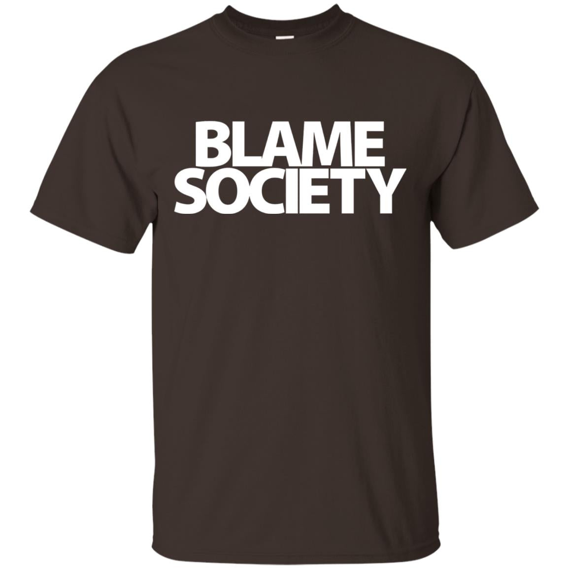 Mens Blame Society Urban Hip Hop T-shirt Dark Chocolate